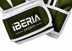 Gants de boxe personnalisés IBERIA vert olive et blanc, gants d'entraînement et de sparring de qualité supérieure, logo personnalisé, OEM, ODM, équipement de boxe en gros - Product Image 5