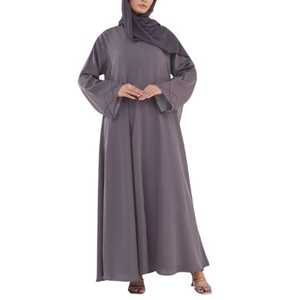 Moda Musulmana Modesta: Nueva Abaya Larga con Encaje para Verano, Otoño y Primavera, Hecha de Poliéster - Product Image 1
