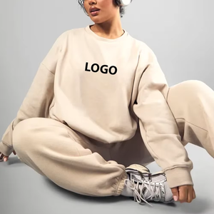 Sweat-shirt de sport ample et léger pour femme avec logo personnalisé, col ras du cou et demi-zip, idéal pour l'entraînement et la gym - Product Image 1