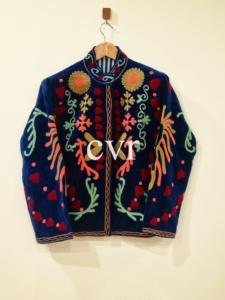 Chaqueta de Terciopelo Estilo Chino con Bordado, Manga Larga, Cuello Mandarín, Bordado a Mano con Patrón Floral, Ropa de Abrigo de Invierno para Adultos - Product Image 1