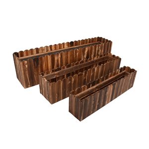 Pot de fleurs en bois, boîte à plantes rectangulaire, conteneur de jardin de bureau pour la maison, le bureau, la fenêtre, la décoration extérieure - Product Image 2