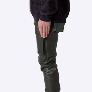 Pantalon cargo en cuir élégant pour homme - Haute qualité, doux et idéal pour un usage décontracté et utilitaire - Product Image 4