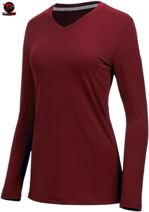 T-shirt à manches longues pour femme TriPro Sports, imprimé sur mesure, 100% coton, respirant, coupe classique, couleur unie, décontracté, sport - Product Image 6