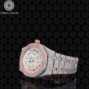 Montre mécanique de luxe pour homme Charm_Jewels en acier inoxydable, cadran analogique 40 mm, verre, date automatique, boîtier carré, résistance à l'eau 10 bars - Product Image 3