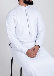 High Quality Elegant Cotton Floor Length Regular Fit <b>Men</b> <b>Thobes</b> Islamic Clothing Omani Moroccan <b>Thobes</b> Customized Size Low MOQ - Product Image 6