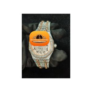 นาฬิกาข้อมือควอตซ์อะนาล็อกผู้ชาย NM Luxury Diamond ตัวเรือนสแตนเลส หน้าปัดกระจก 40 มม. ปุ่มกดแบบซ่อน พร้อมกล่อง - Product Image 2