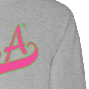 Sweat-shirt graphique gris à manches longues, col rond, pull décontracté pour femme, haut de sport avec poignets côtelés, logo imprimé, vêtement de mode - Product Image 4