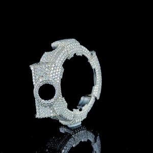 Lunette de montre de luxe en acier inoxydable octogonale, entièrement sertie de cristaux étincelants, cadre de protection personnalisé pour montre Hip Hop pour hommes - Product Image 2