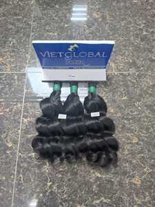 Venta al por mayor Envío Rápido Raw Mejor Calidad Natural Color Negro Ondulado Extensiones de Cabello a granel de Vietglobal Cabello - Product Image 2