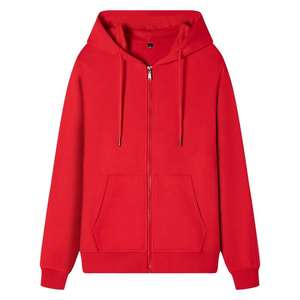 Ventes en gros de sweats à capuche de haute qualité 100% coton, coupe classique, couleur unie, logo imprimé personnalisé, fermeture éclair intégrale pour hommes - Product Image 6