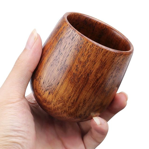 Taza de madera hecha a mano, ecológica y sostenible, apta para lavavajillas y microondas, tamaño/logotipo personalizable, estilo clásico para fiestas y hogares. - Product Image 6