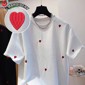 T-shirts tendance personnalisés avec logo imprimé et brodé, à manches courtes, respirants, épais, coupe oversize et épaules tombantes pour - Product Image 4