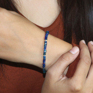 925 sliver plated <b>beaded</b> <b>bracelet</b> Face <b>Beaded</b> <b>Bracelet</b> with Separator women <b>bracelet</b> export at factory price - Product Image 4