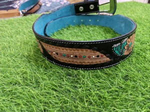 Hot Selling Handmade Men's Party Casual Belt Full Grain Cow Hide Alloy <b>Skull</b> Buckle Animal Print High Strength Lightweight - Product Image 3