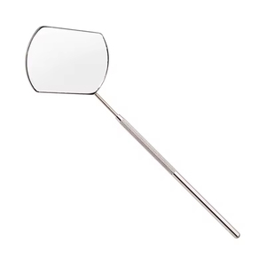Handheld Stainless Steel Makeup <b>Mirror</b> Single Side Chrome Finish Desktop Style - Product Image 1