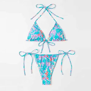 Bikini de Dos Piezas de Alta Calidad Hecho en Pakistán, con Logotipo Frontal, Cintura Alta, Transpirable, para Mujer - Product Image 5