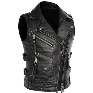 Gilet en cuir pour homme, confortable, respirant, chaud pour l'hiver, prix de gros, design unique - Product Image 3