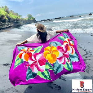 Custom Chiffon Printed Sarong Soft <b>Beach</b> Wrap Women Swimwear Cover Up Hawaii OEM ODM Customized Manufacturing Service Provider - Product Image 1