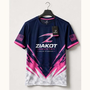 Wholesale Ziakot Industry Custom <b>Neon</b> Green Pink-Black Gradient Fashion Performance <b>T</b>-<b>Shirt</b> - Product Image 6