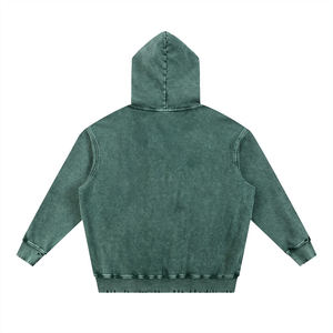 Sudadera con Capucha Extra Grande para Hombre, Estilo Americano, de Algodón Puro Lavado, Corte Holgado, Manga Regular, Cómoda - Product Image 2