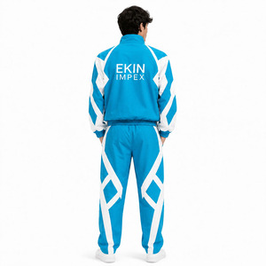 Conjunto Deportivo Personalizado al por Mayor, Chaqueta y Pantalones Deportivos para Hombre, Traje Cortavientos Atlético OEM, Conjunto de Dos Piezas - Product Image 4