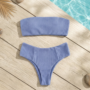 Ensemble bikini deux pièces sexy pour femmes 2024, en tissu Spandex/Nylon, service OEM, maillot de bain d'été pour la plage - Product Image 5