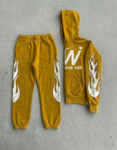 Conjuntos Deportivos con Capucha para Hombre, 100% Algodón, Corte Holgado, Ecológicos, de Secado Rápido, Transpirables, Ropa Casual de Invierno para Actividades Diarias de Fitness - Product Image 4