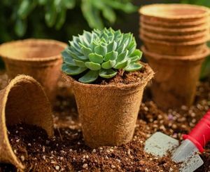 Maceta de Fibra de Cáscara de Coco – Maceta Ecológica Transpirable para un Crecimiento Saludable de las Raíces y Fácil Trasplante - Product Image 3