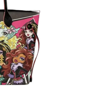 Bolso Tote de PU con Estampado de Dibujos Animados de Monster High, Correa Extraíble, Gran Capacidad, Estilo Casual, para Uso Diario de Mujeres, Cierre de Cremallera con Logotipo Personalizado - Product Image 2