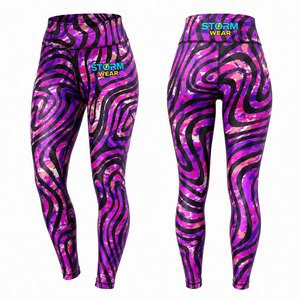 Leggings imprimés sur toute la surface, dernier design, sublimation, haute performance, respirants, taille haute, extensibles, leggings de compression - Product Image 4