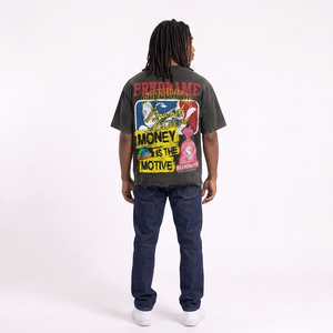 T-shirt personnalisé avec impression DTG grand format pour homme, streetwear, t-shirt personnalisé de haute qualité, impression DTF sur toute la surface, coupe ample, graphismes, ourlet brut - Product Image 3