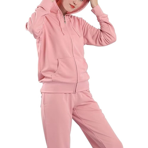 Ensemble de survêtement d'hiver pour femme à capuche, délavé à l'acide, coupe classique, 100 % coton, séchage rapide, respirant, pour yoga et sport, avec logo personnalisé OEM - Product Image 6