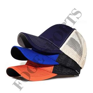หมวกกีฬาตาข่าย6แผงหมวกผ้าฝ้ายเรียบไม่มีลายพิมพ์โลโก้กำหนดเองได้หมวกแก๊ปปีกโค้งมี12สีให้เลือก - Product Image 3
