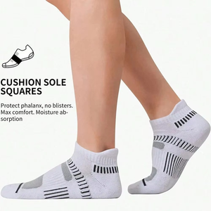 Ankle <b>Socks</b> <b>Men</b> Women Breathable Knitted Sport Low Cut Crew <b>Socks</b> <b>White</b> Black Gray Striped Pattern Summer Casual Wear - Product Image 2