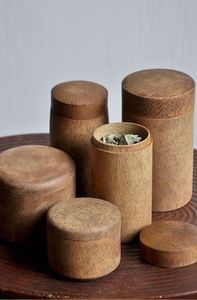 Recipiente de Madera para Té y Café con Tapa Hermética de Madera, Capacidad de 250 ml, Diseño Clásico, Ecológico, Contenedor de Madera Natural - Product Image 5