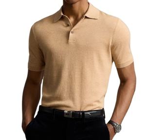 Vente de gros Fabricant personnalisé 100% double coton mercerisé pour hommes pour T-shirts polo Pull-over T-shirt tricoté - Product Image 3