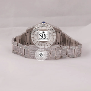 100% Diamond Tested Luxury Shiny VVS Square Moissanite Watch Hip Hop Ice Crystal Stainless Steel <b>automatic</b> Watch - Product Image 3