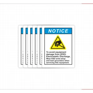 ESD Electrostatic Discharge Notice Sign Wear Wrist Strap and Heel Grounders When Servicing Electronic Equipment Safety - Product Image 3