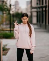 Sweat-shirt à capuche surdimensionné pour femme, impression personnalisée, épaules tombantes, en coton tricoté, pour l'automne