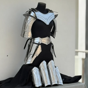 Traje de Armadura de Acero Hecho a Mano para Mujer, Disfraz Medieval de Cosplay, Estilo Guerrero, Protección para Fiestas de Recreación, Artesanía en Metal - Product Image 1