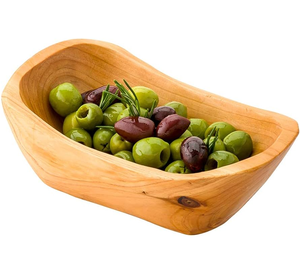 High Quality Wood Bowl Dinner <b>Table</b> Decorate Top Selling Wooden Serving Bowl with Aluminum Handle at <b>Low</b> Price - Product Image 6