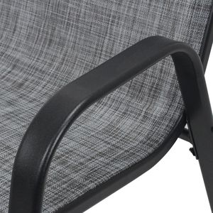 Sedie Ergonomiche da Esterno per Patio con Seduta Larga in Tessuto Teslin, Capacità di Carico 350 Libbre, Telaio in Metallo Impermeabile e Antiruggine - Product Image 3