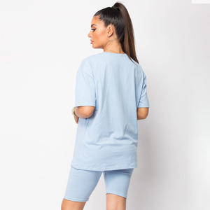 Vêtements pour femmes, ensemble décontracté d'été en 2 pièces, chemise ample en coton pour femmes et short, ensemble 2 pièces de haute qualité, vente en gros - Product Image 3
