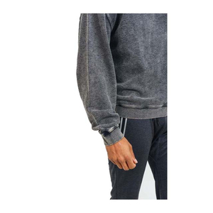 เสื้อสเวตเชิ้ตคอกลมวินเทจคุณภาพสูงสำหรับผู้ชาย ผ้าฝ้ายเฟรนช์เทอร์รี่ผสมโพลีเอสเตอร์ ล้างสีแบบแอซิดวอช พิมพ์ลายตามสั่ง บุซับในสำหรับฤดูหนาว - Product Image 3