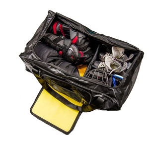 Sac de transport à roulettes pour équipement de hockey sur glace noir, sac de rangement pour voyages et entraînements - Product Image 1