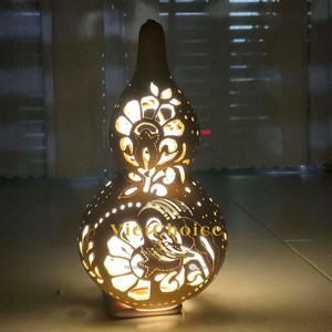 โคมไฟฟักทองแห้งธรรมชาติ งานฝีมือรักษ์โลก Vietchoice ของที่ระลึก DIY ของขวัญธุรกิจที่ทนทาน ขนาดและรูปทรงตามสั่ง - Product Image 4