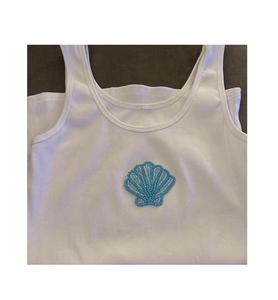 Chaleco sin Mangas de Algodón Ligero con Bordado de Criaturas Marinas, Moda de Verano para Mujer - Product Image 6