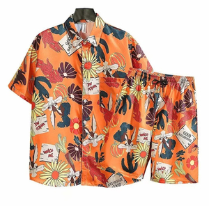 Conjunto de Playa Informal para Vacaciones de Verano, Camisa y Pantalones Cortos a Juego, Conjunto de Ropa de Playa Más Vendido, Camisa y Pantalones Cortos de Primera Calidad para Resort - Product Image 6