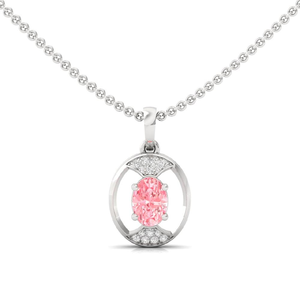 Elegancia Atemporal, Corte Ovalado, Diamante Cultivado en Laboratorio CVD, Colgante Solitario, Estilo Étnico, Chapado en Oro de 10K para Mujer, Certificado GIA - Product Image 4