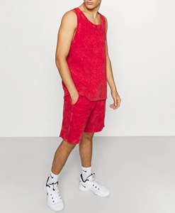 2024ชุดเสื้อกล้ามสำหรับออกกำลังกายแบบย้อนยุคของผู้ชายเสื้อกั๊กผ้าฝ้ายระบายอากาศได้พิมพ์ลายสีดำ - Product Image 3